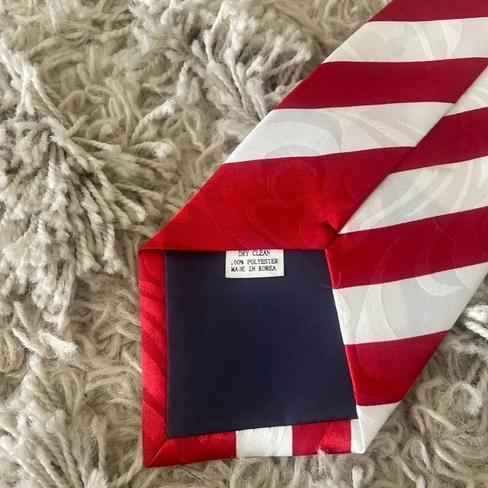 Steve Harris American Flag Men’s Tie USA Like New Condition Handmade Election